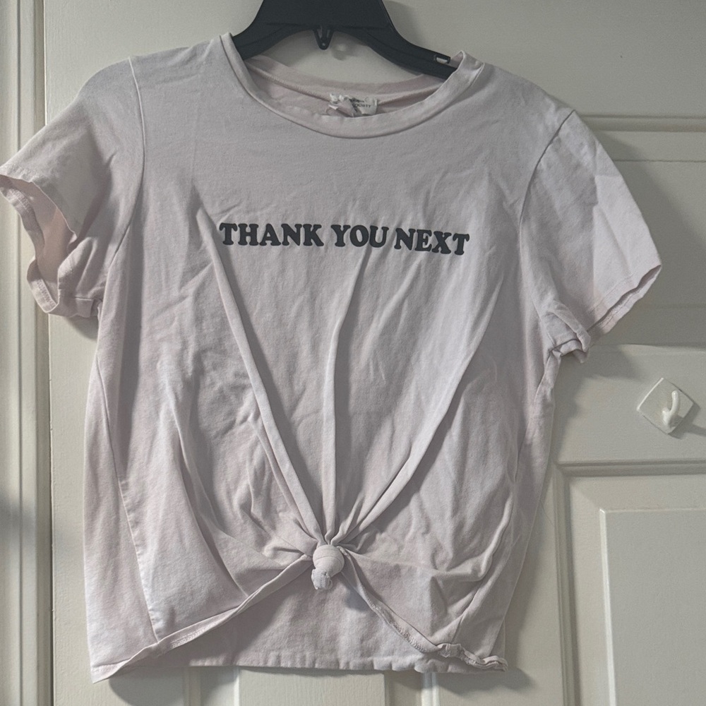 Women's Pink Graphic Knot-Front T-Shirt